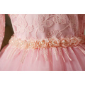 2017 nouvelle année rose duoduo princesse bébé filles robe de soirée taille fleurs enfants manches longues dentelle perles parti fleur filles robes